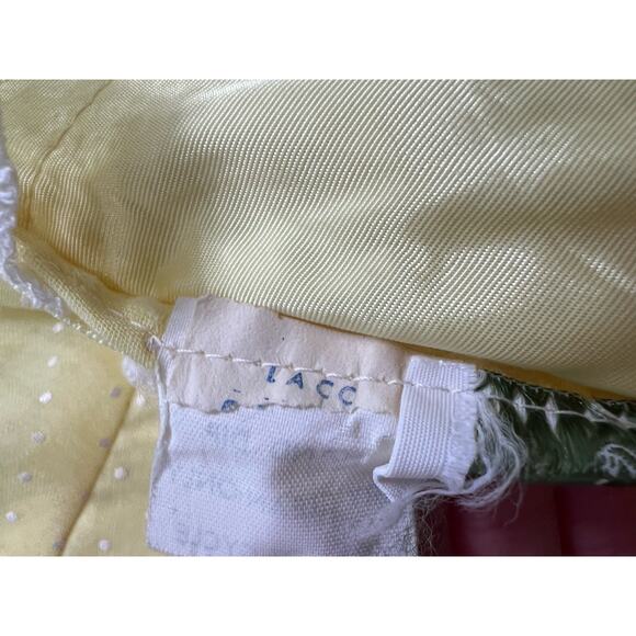 Vintage Sylvia Ann Yellow Swiss Dot Maxi Dress - Picture 15 of 15